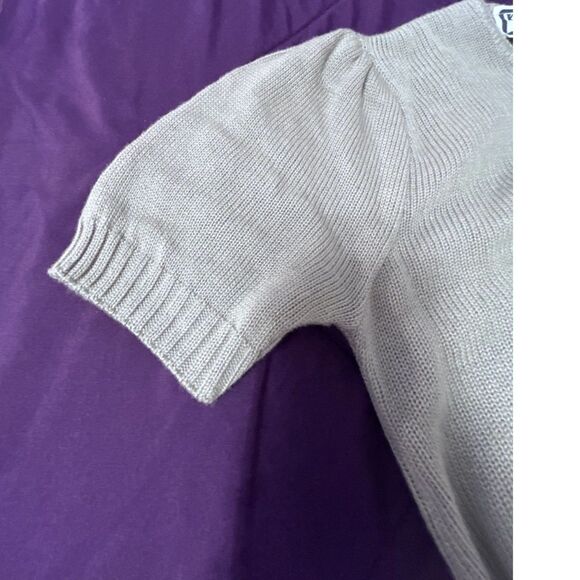 Women's Vintage 80s Bellocco Embroidered Floral Cottagecore Puff Sleeve Sweater - Picture 6 of 9